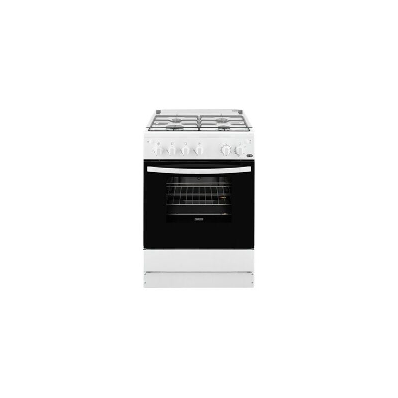 Zanussi ZCG61281WA Cocina independiente Encimera de gas Negro, Blanco A