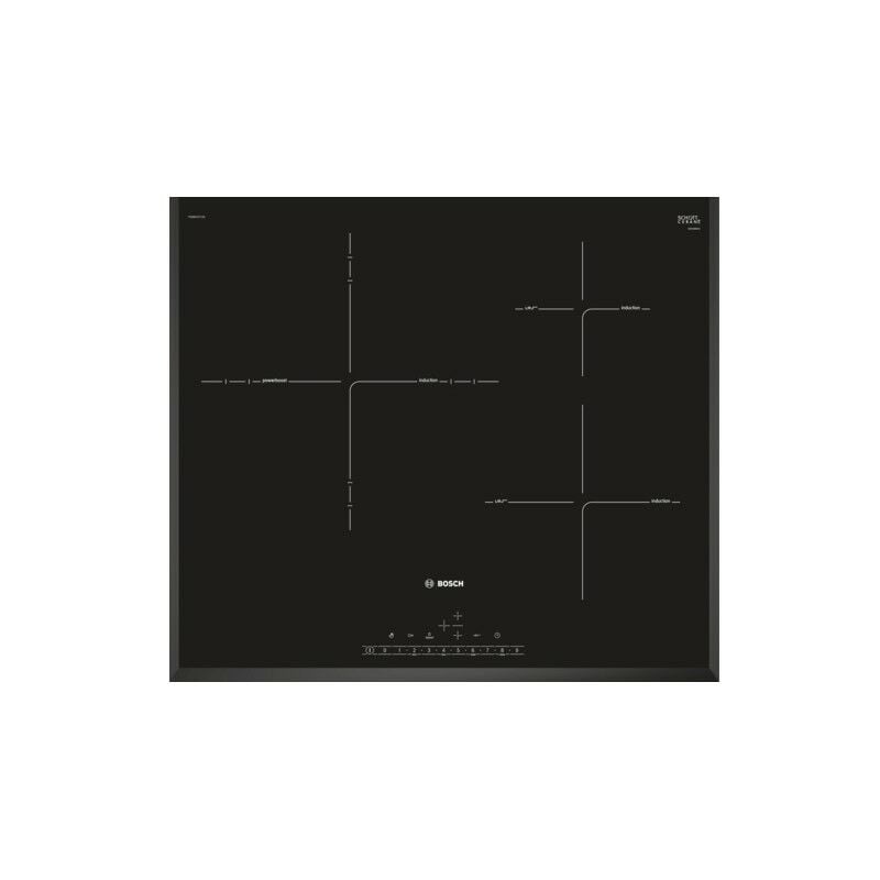 Bosch Serie 6 PID651FC1E hobs Negro, Acero inoxidable Integrado Con placa de inducción 3 zona(s)