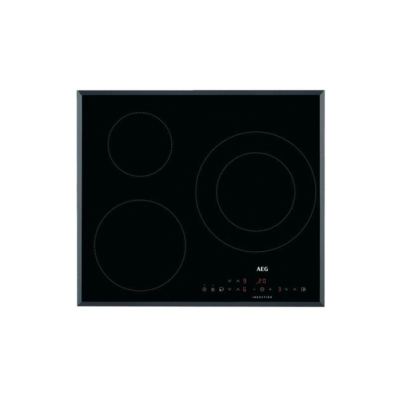 AEG IKB6330SFB hobs Negro, Acero inoxidable Integrado 60 cm Con placa de inducción 3 zona(s)