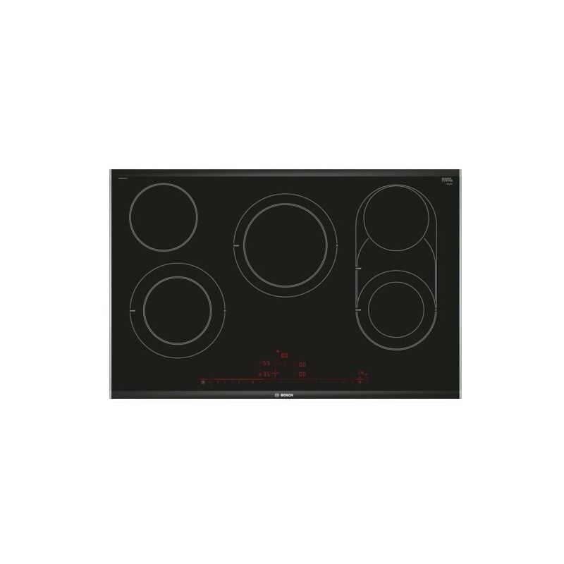 Bosch Serie 8 PKM875DP1D hobs Negro, Acero inoxidable Integrado Cerámico 5 zona(s)