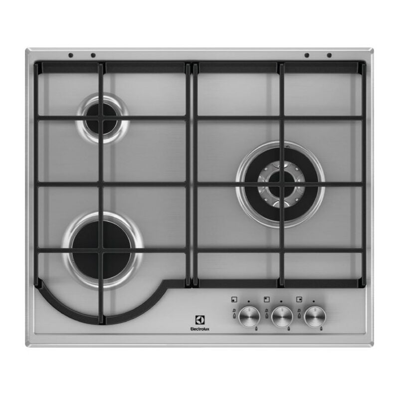 Electrolux EGH6333BOX hobs Acero inoxidable Integrado Encimera de gas 3 zona(s)