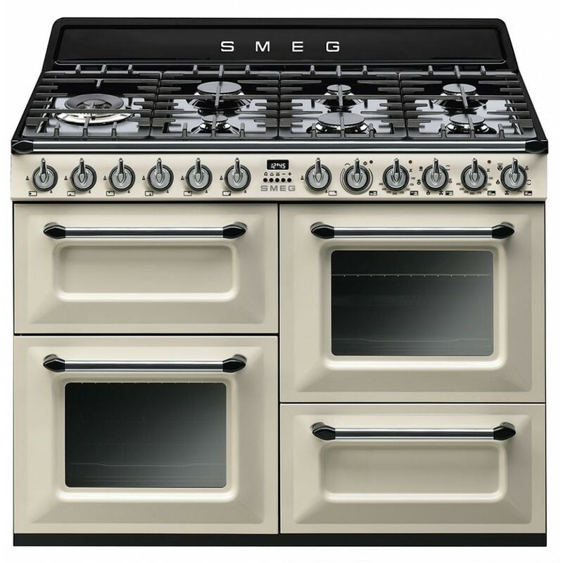 Smeg TR4110P1 Cocina independiente Encimera de gas Negro, Crema color A