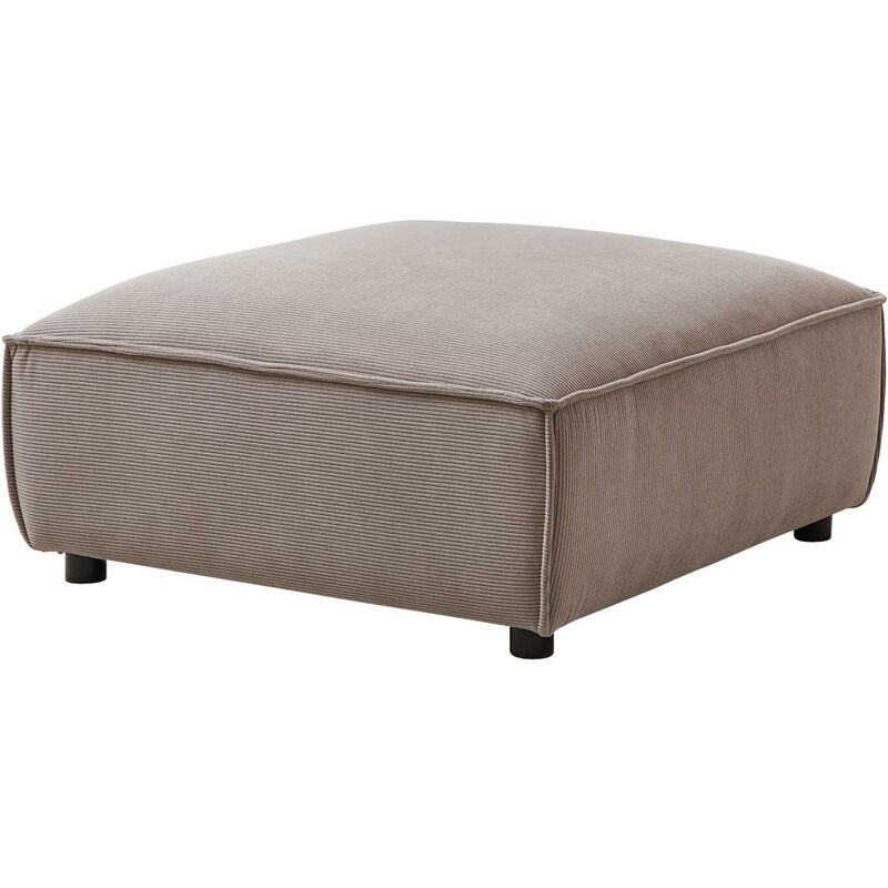 Pouf lettino pieghevole 75X75X43 cm Beny ecopelle marrone