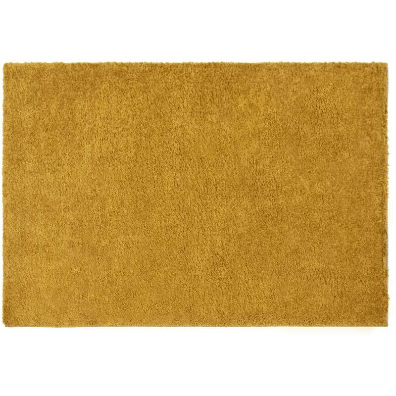 Tappeto Shaggy a pelo lungo 160 x 230 cm Giallo senape - MILINIO