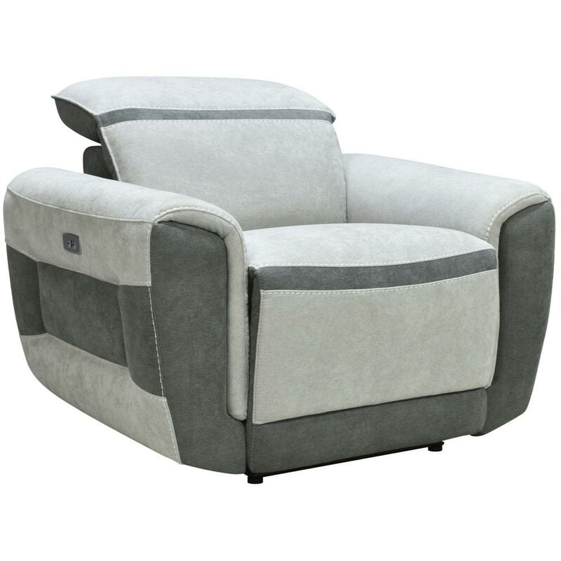 Poltrona scandinava in tessuto Grigio antracite ALICE - Miliboo