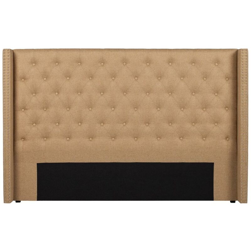 Testata letto trapuntata 100 cm Tessuto Beige - MASSIMO