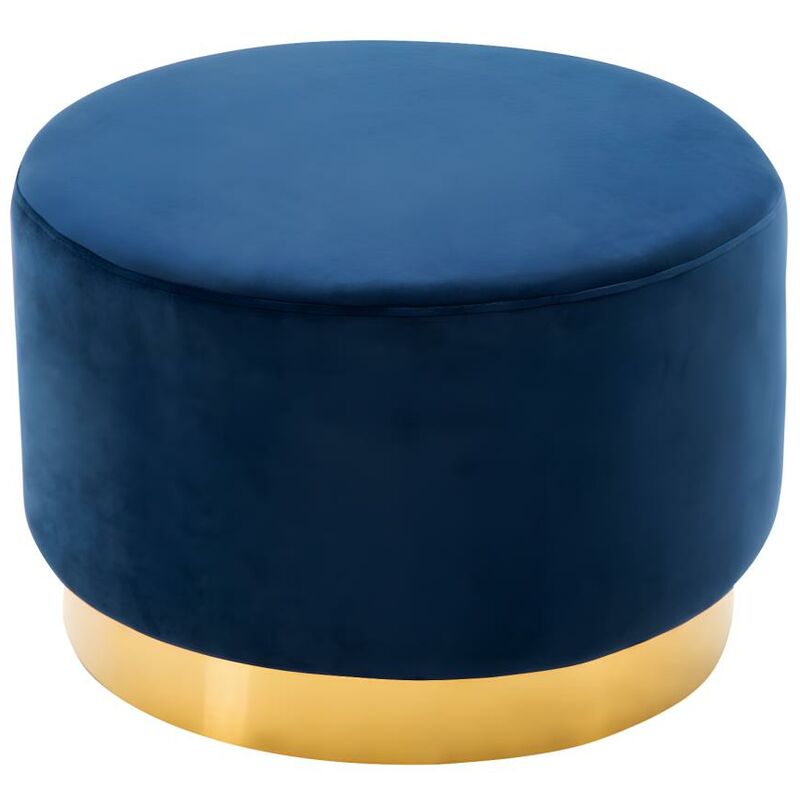 Pouf in velluto CLORIA - Blu notte