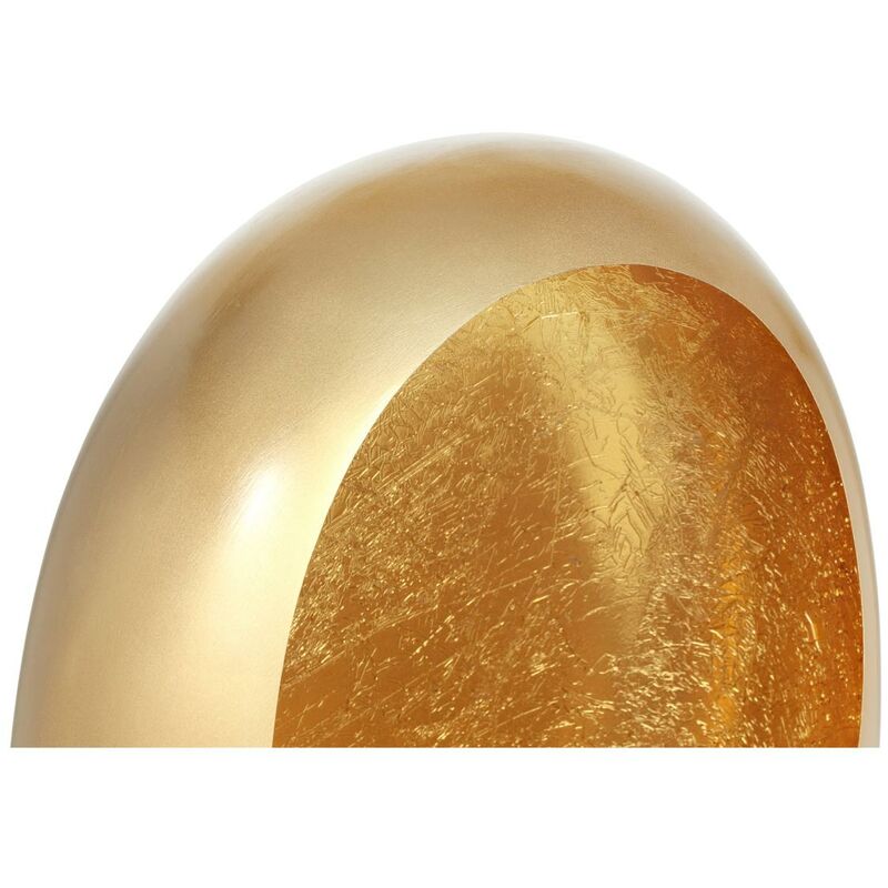 Portacandele L.26 x H.33 cm in Metallo Dorato Finitura in ottone e foglie  d'oro - BELINNI
