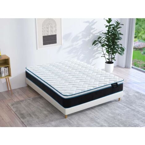 Materasso 160 x 200 cm molle insacchettate e memory foam rinfrescante sp.  23 cm - TORANO di