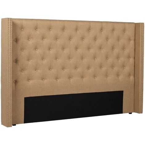 Testata letto trapuntata 100 cm Tessuto Beige - MASSIMO