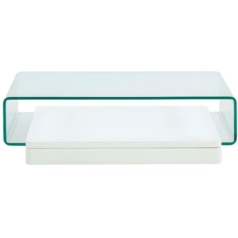 Tavolino da divano STREAM 70 in plexiglass trasparente. Spessore 1 cm.