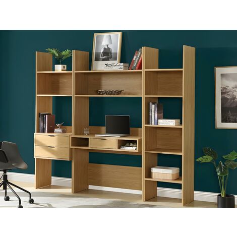 Il numero 1 del risparmio-LIBRERIA STILE INDUSTRIALE A 5 SCAFFALI  40X30X154CM MARRONE