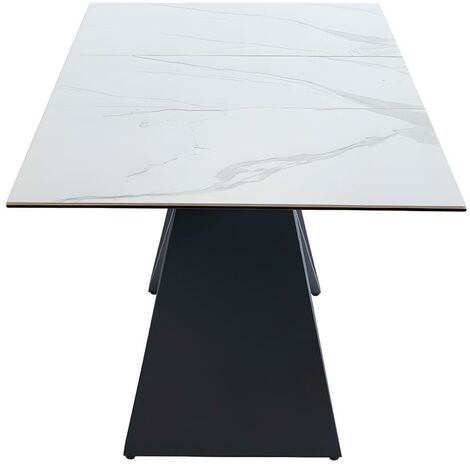 Tavolo da pranzo allungabile da 4 a 6 coperti Ceramica e Metallo Antracite  CLARA