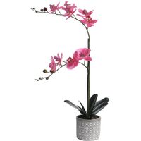 Pianta artificiale orchidea H.55 x L.30 cm con vaso in Cemento Rosa -  RIOSANE