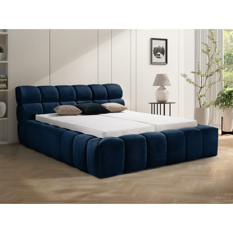 Canapé Abatible Storage Bed, What The Sleep, Tapa 3D, Montaje y Retirada  Usado Incluido, 2 esquinas Redondeadas, Alta Durabilidad, Blanco 135x200