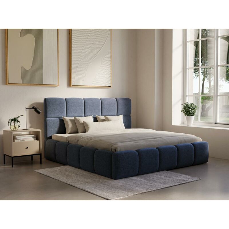 Canapé Abatible Storage Bed, What The Sleep, Tapa 3D, Montaje y Retirada  Usado Incluido, 2 esquinas Redondeadas, Alta Durabilidad, Natural 180x190