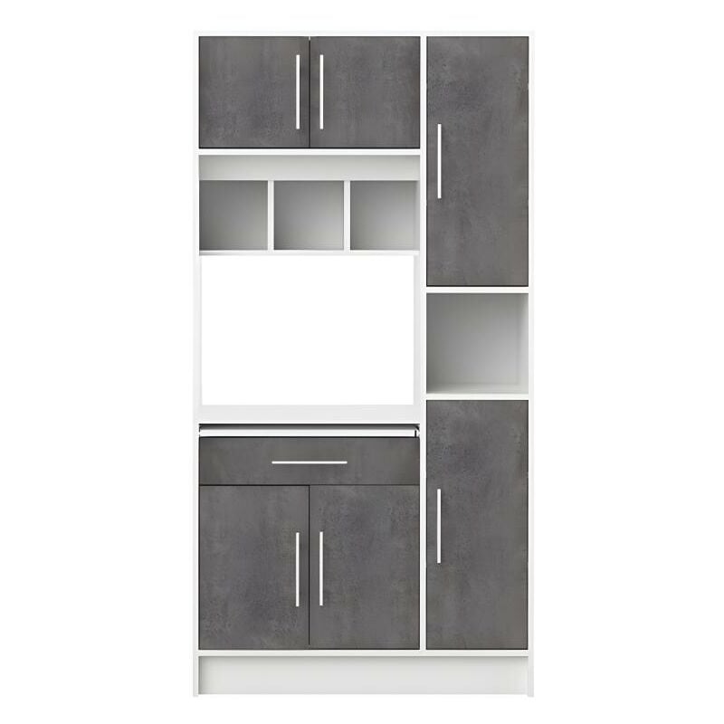 Aparador De Cocina mady 5 puertas y 1 color blanco cemento ventaunica louise 914 40 180