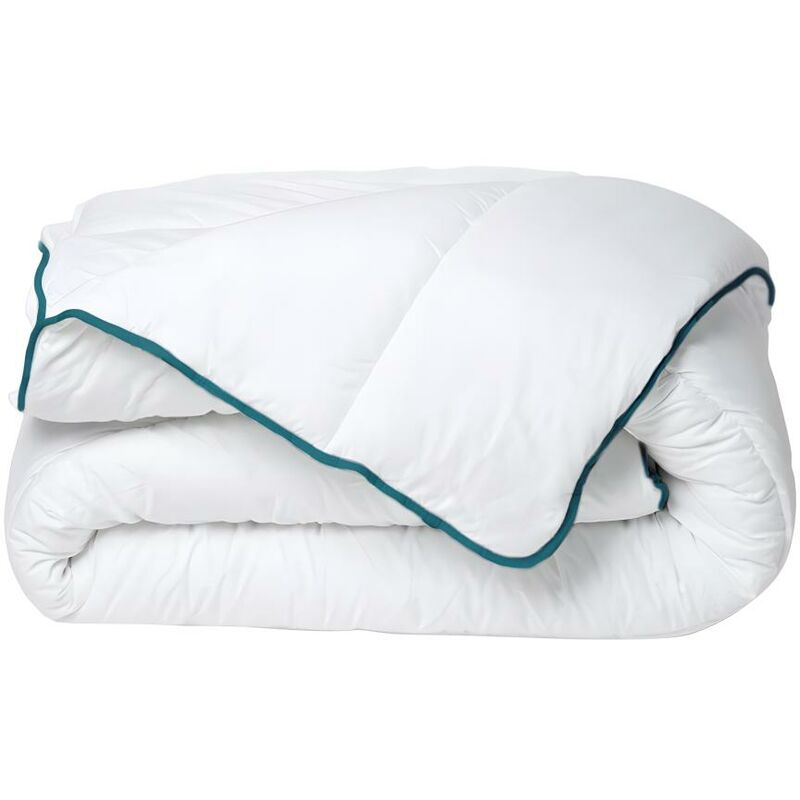 Edredón caliente reciclado de DREAMEA de microfibra - 220 x 240 cm - 350 gr/ m² - Bies azul - ROSA - Venta-unica