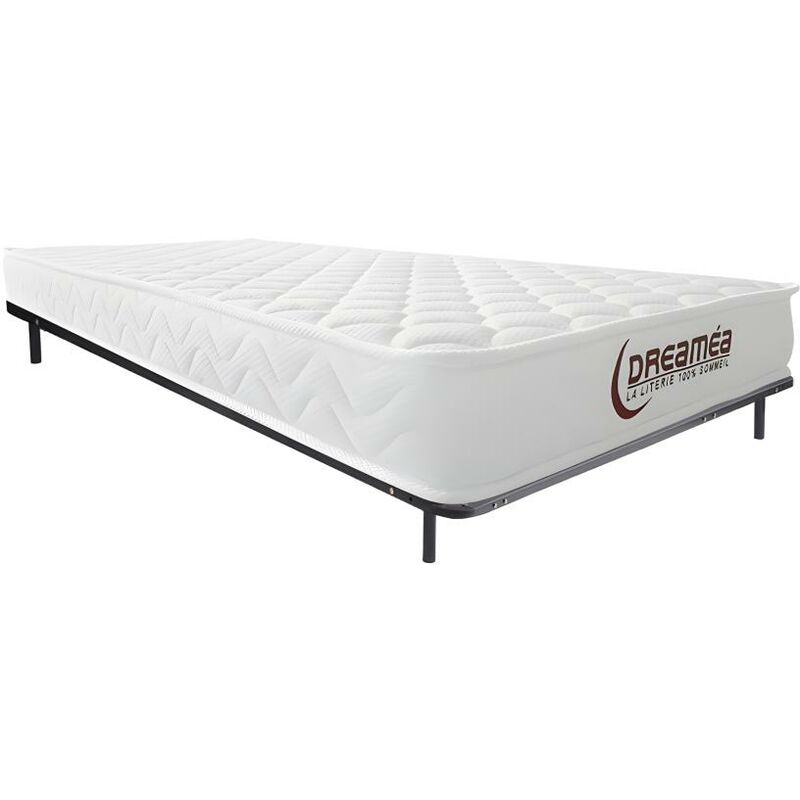 Conjunto de somier de láminas + colchón de espuma plancha con memoria de forma PELOPS de DREAMEA - 15 cm de grosor - 90 x 190 cm - Venta-unica