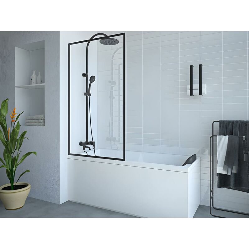Duchas negras modernas y tradicionales para baño, duchas de obra, mamparas  de ducha y mezcladores