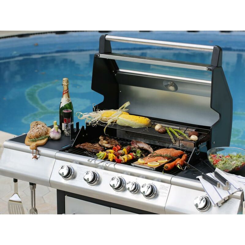 Asador a gas charbroil 3 quemadores + lateral infrarojo 63021