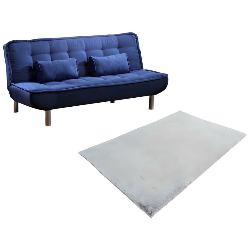 Sofa cama clic-clac microfibra en color gris MISHAN