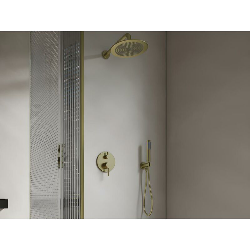 Conjunto de accesorios para baño moderno fabricados con acero inoxidable de  color oro rosa Valaz