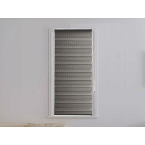 Estor Opaco EasyFix, Estores enrollables de instalación sin taladrar Plata,  60 x 180 cm
