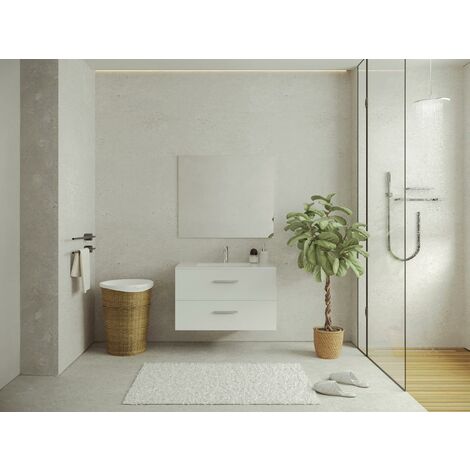 Armario de almacenamiento de baño delgado de 6 niveles, de plástico,  independiente, con cajones, en color blanco