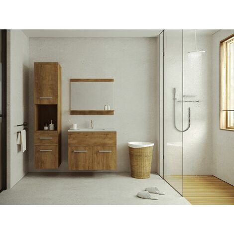 ARKITMOBEL Modulo Rinconero para Baño, Mueble con Estantes, Acabado en  Blanco Brillo, Medidas: 20 cm (Ancho) x 65 cm (Alto) x 19,5 cm (Fondo)