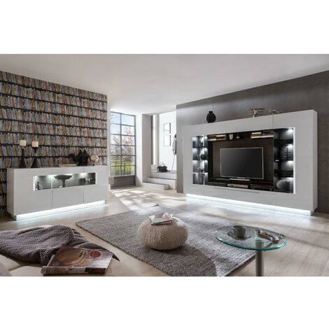 Mueble TV moderno de roble oscuro -Palisandro Interiorismo