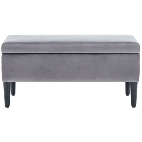 Banco de almacenamiento con tapa HOMCOM 146,5x49x74,5 cm gris