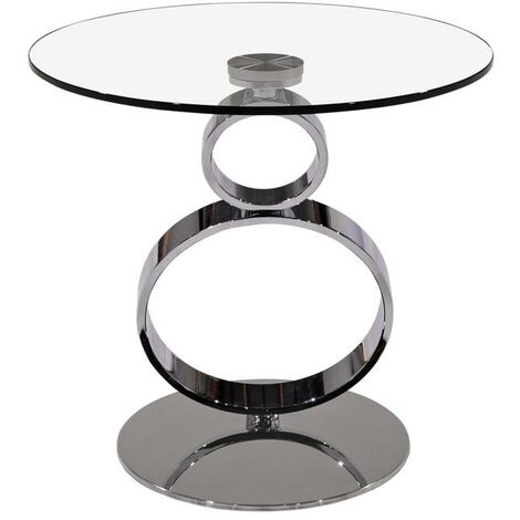 Mesa auxiliar de cristal, mesa auxiliar con almacenamiento de 2 niveles,  mesa de centro con marco de acero inoxidable, mesa de sala de estar, estilo