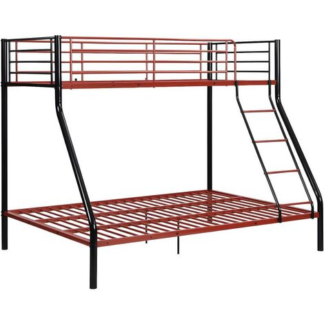 Litera ELEVATIO IV - 90 x 190 cm - Acero - Negro y rojo - Vente-unique