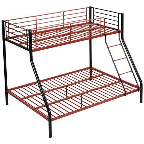 Litera ELEVATIO IV - 90 x 190 cm - Acero - Negro y rojo - Vente-unique