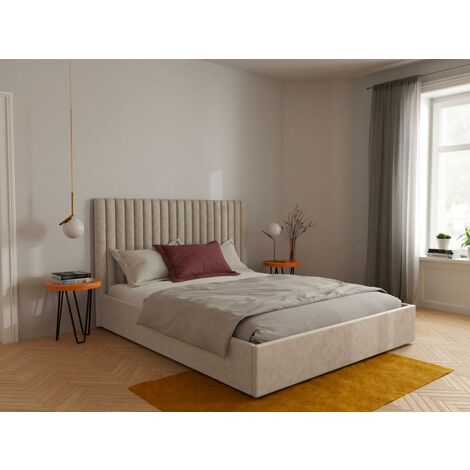 Cabecero desenfundable Tanit de lino beige para cama de 180 cm