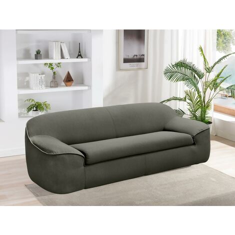 Sofá cama de tres plazas plegable con reposabrazos y cojines extraíbles  tapizado gris Homcom