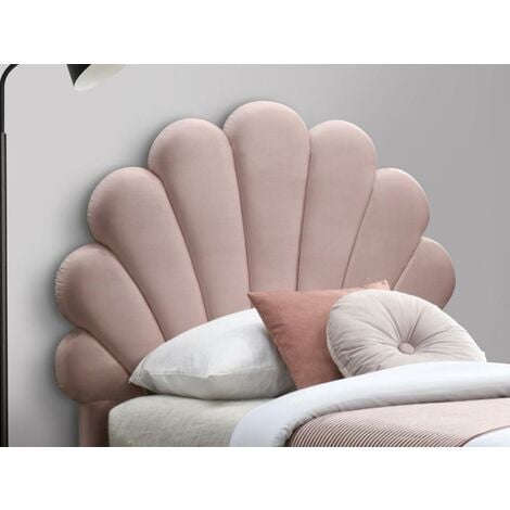 Cabecero de cama 120 cm de terciopelo rosa - MOANA