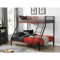 Litera ELEVATIO IV - 90 x 190 cm - Acero - Negro y rojo - Vente-unique