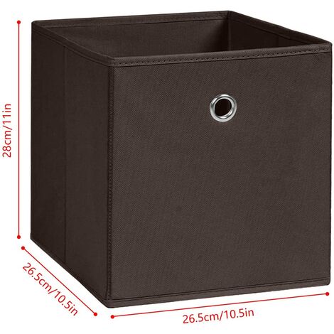 5x Dunkelgrau Faltbox mit Deckel Box Regalbox Aufbewahrungsbox Stoffbox  faltbar