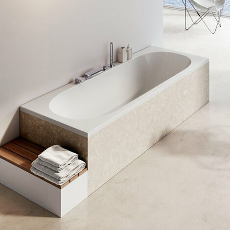 CITY SLIM Rechteckige Badewanne 180x80 cm aus Acryl, Weiß (C921300000) (1/5)
