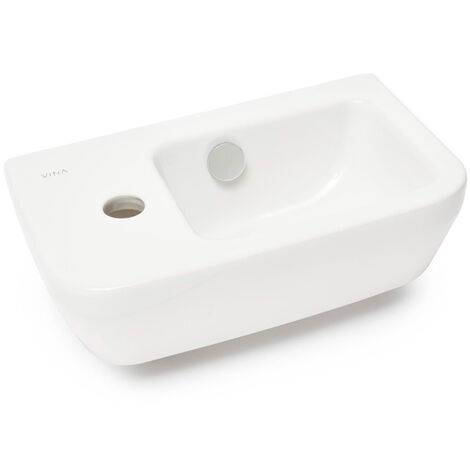 Vitra Integra Handwaschbecken 37x22 cm, Hahnloch links, weiß (7090-003-0028)