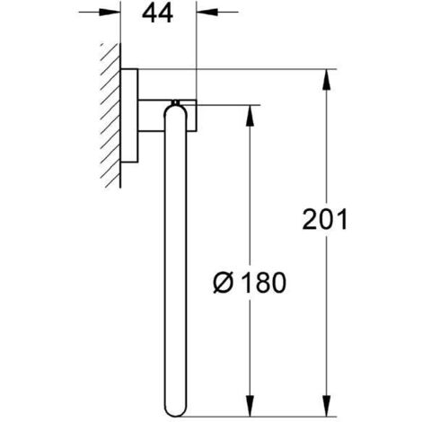 Grohe Essentials Set mit 2 Wandhaken mit unsichtbarer Befestigung + Handtuchring aus Metall (40364001 + 40365001)