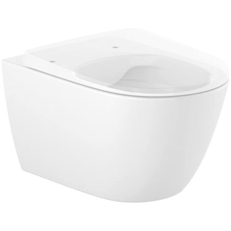 Roca Ona Toilettenschüssel ohne Spülrand und unsichtbare Befestigungen, Weiß (A346687000)
