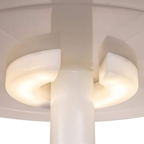 Keter Cool Bar mit Licht LED-Lichtkühler mit ausziehbarem Tisch, 57x 50 x 50 cm, weiß (231366)