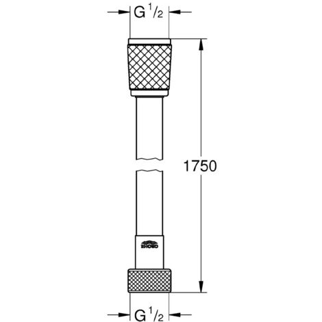Grohe VitalioFlex Trend Brauseschlauch 1750 mm, mattschwarz (G-287422432)