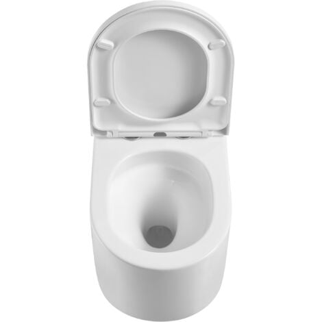 Pack WC Geberit Duofix-Rahmen + randlose Toilette Tornado Quiet SAT Delano + Softclose-Sitz + weiße Platte