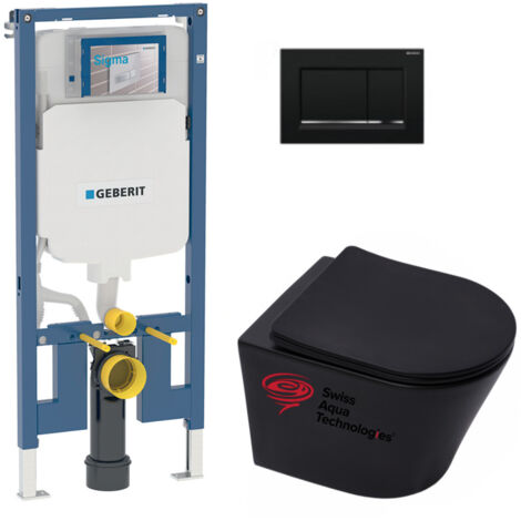 Pack WC Wandhalterung Geberit UP720 + WC ohne Flansch SAT Infinitio ...