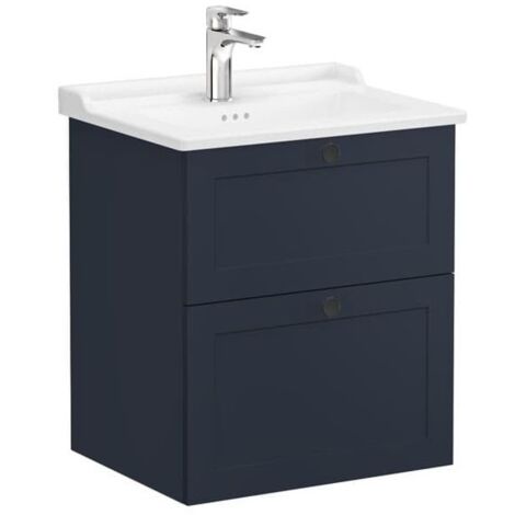 Vitra  Vitra Badmöbel mit Waschbecken Vitra Root 60x67x46 cm blau matt (ROOTC60BINTC)