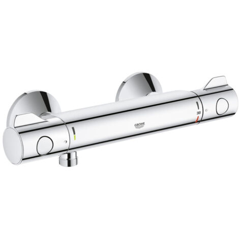 Grohe Duschset Thermostatmischer Grohtherm 800 + Stabhandbrause 1 Strahl Euphoria Cosmopolitan, Chrom (34558000-Euphoria)